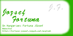 jozsef fortuna business card