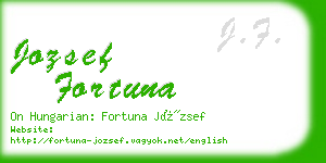 jozsef fortuna business card